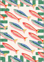 Colorful fish rug.