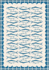 Fish pattern rug.