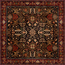 Kairo Black Burgundy Persian Rug
