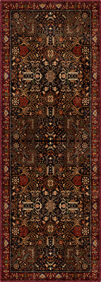 Kairo Black Burgundy Persian Rug