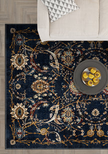 Valmora Navy Blue Royal Rug