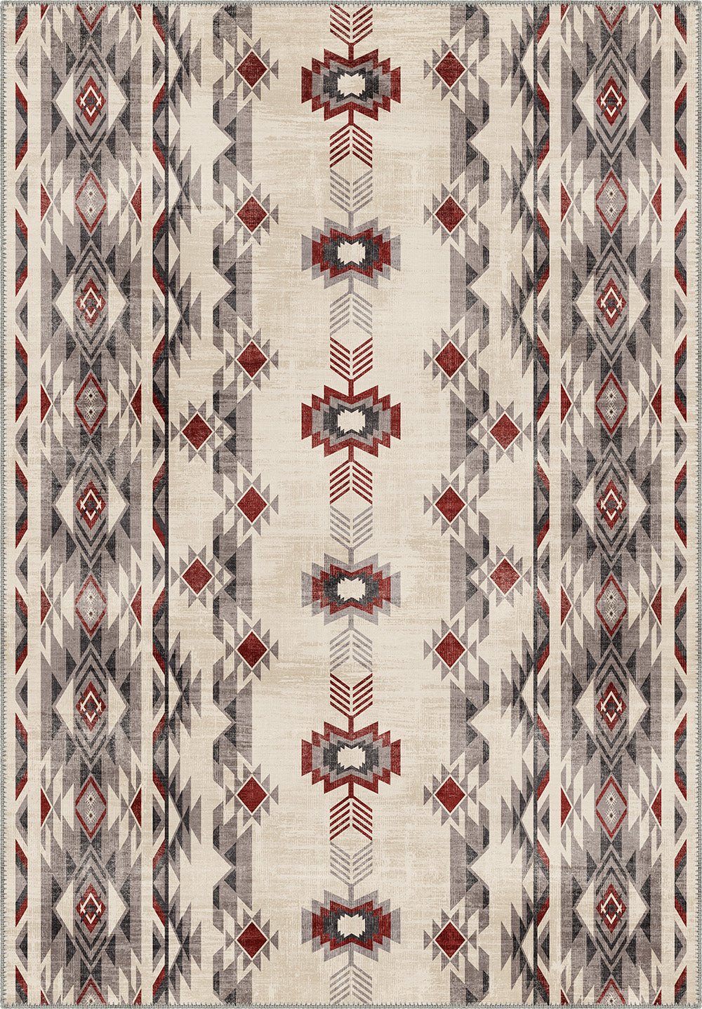 Beige navajo rug for living room.