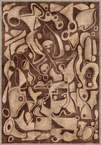 Virella Brown Abstract Rug