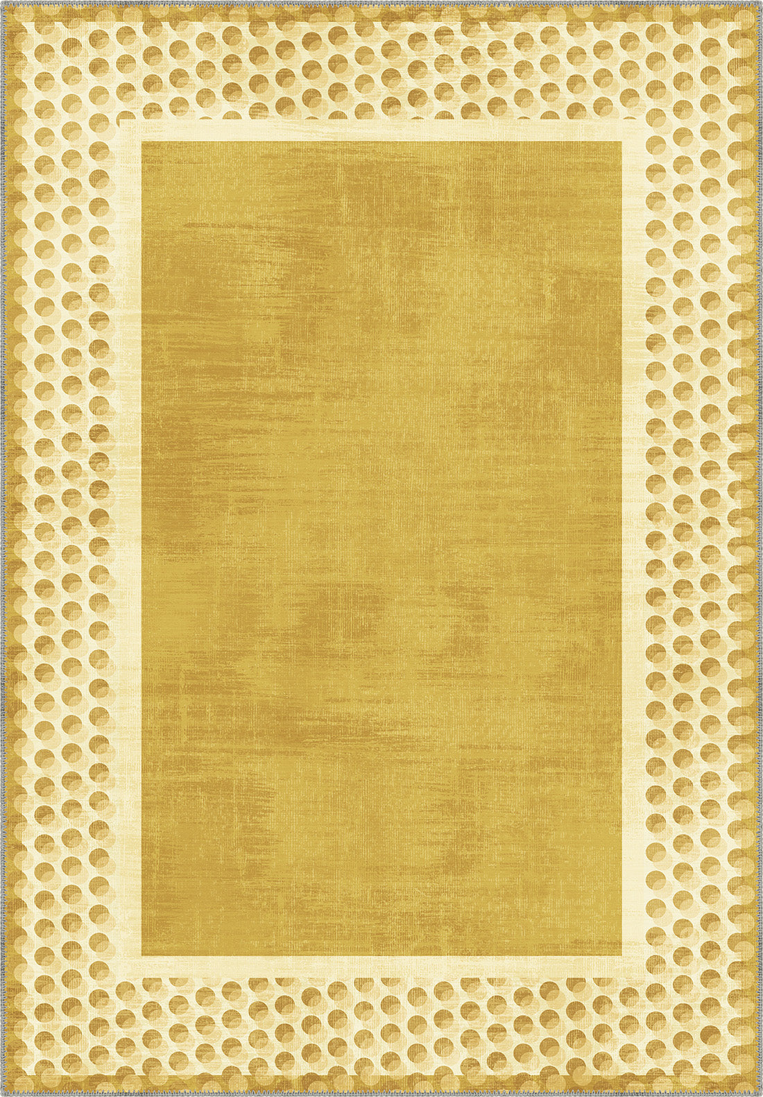 Perrin Yellow Polka Dot Rug