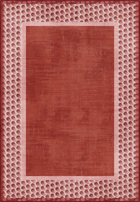 Perrin Terracotta Polka Dot Rug