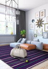 Prestige Court Purple Stripe Rug