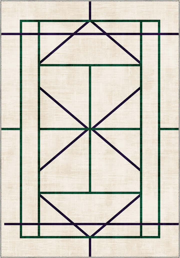 Tennis Club Geometry Rug