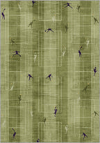 Centre Court Tennis Players Rug