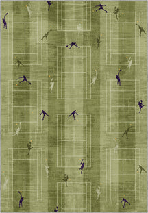Centre Court Tennis Players Rug
