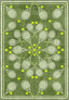 Racquet Club Green Tennis Medallion Rug