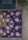 Racquet Club Purple Tennis Rug
