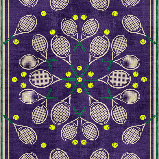 Purple tennis rug