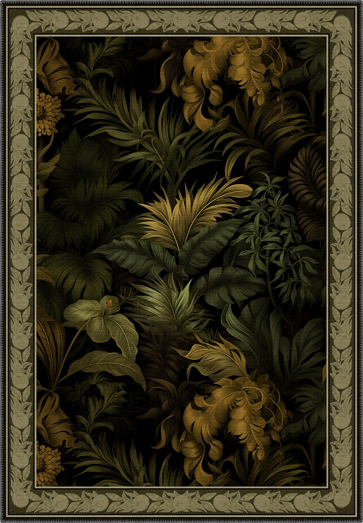 Alaric Floral Green Rug | Rugette