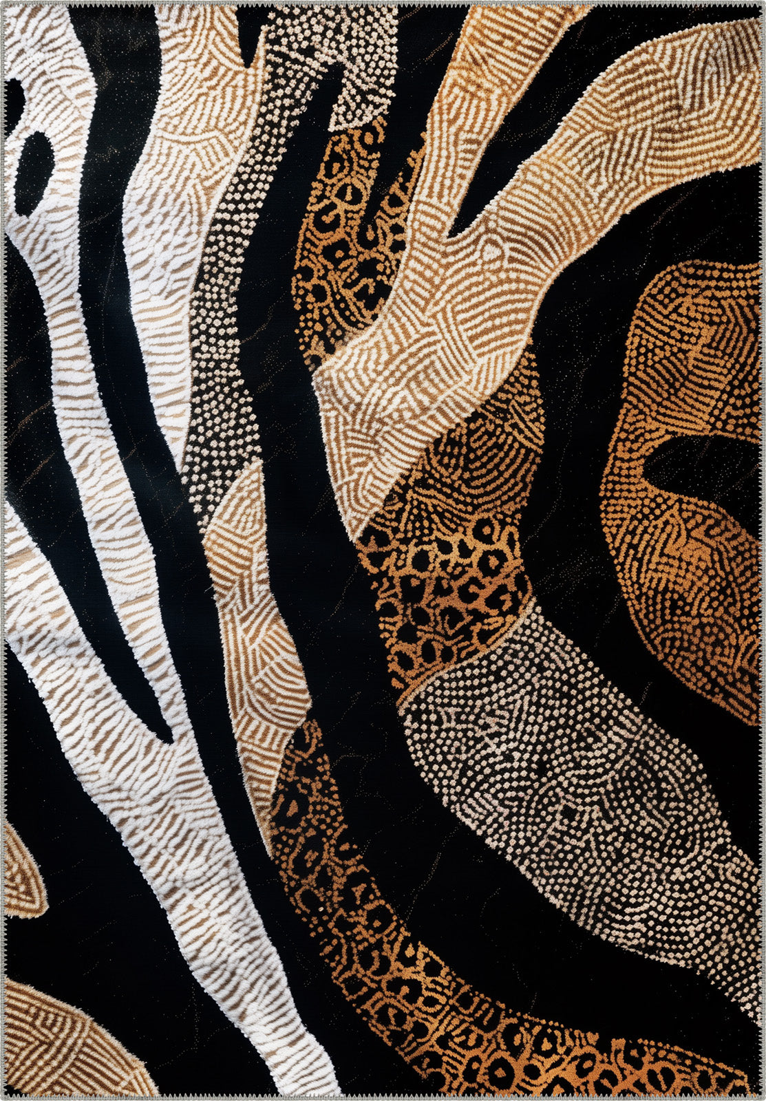 Casimir Brown Abstract Rug
