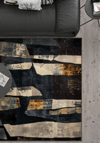 Meliora Washable Navy Contemporary Rug