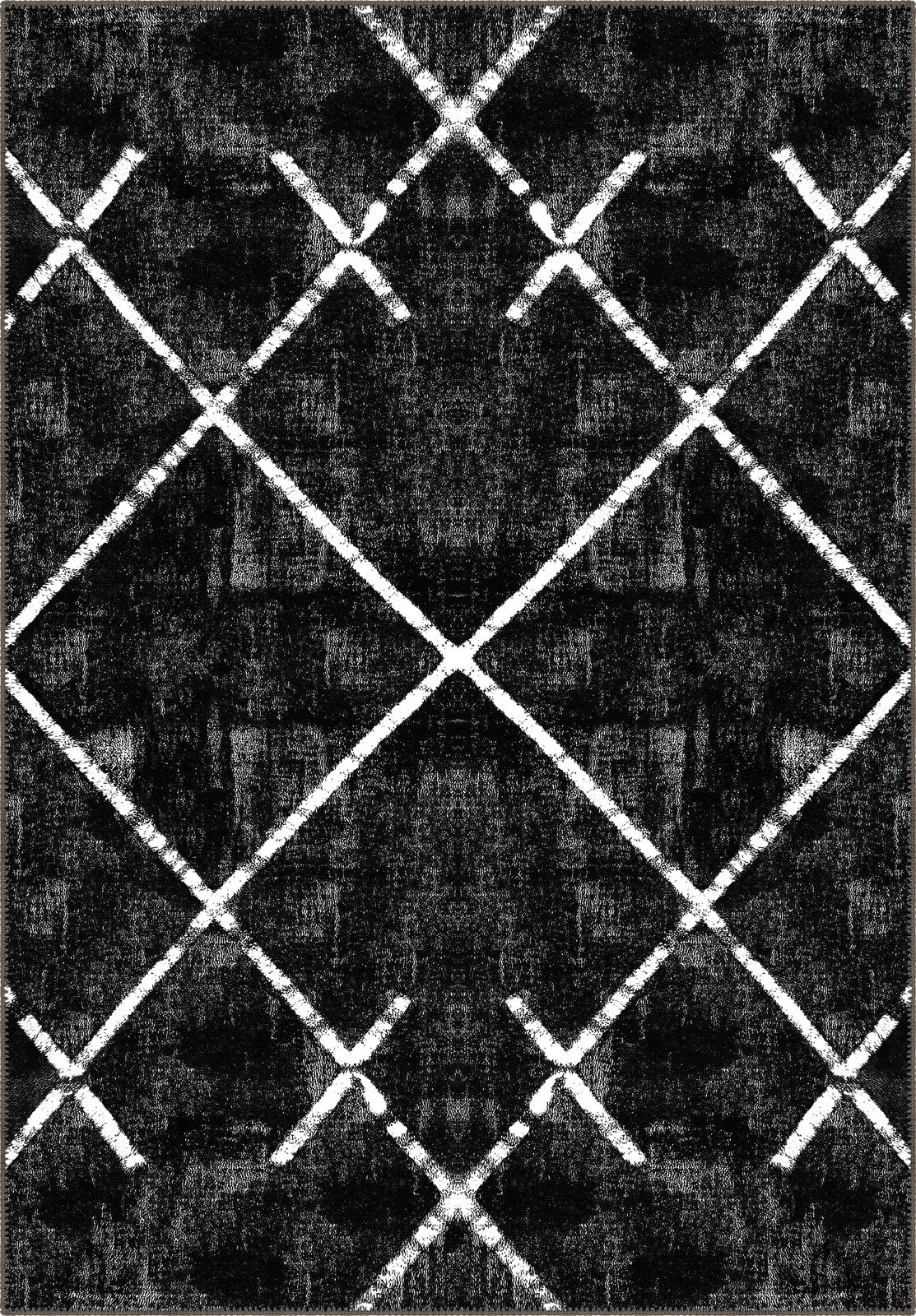 Margot Washable Black and White Rug