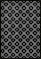 Hesper Black and White Checkered Rug