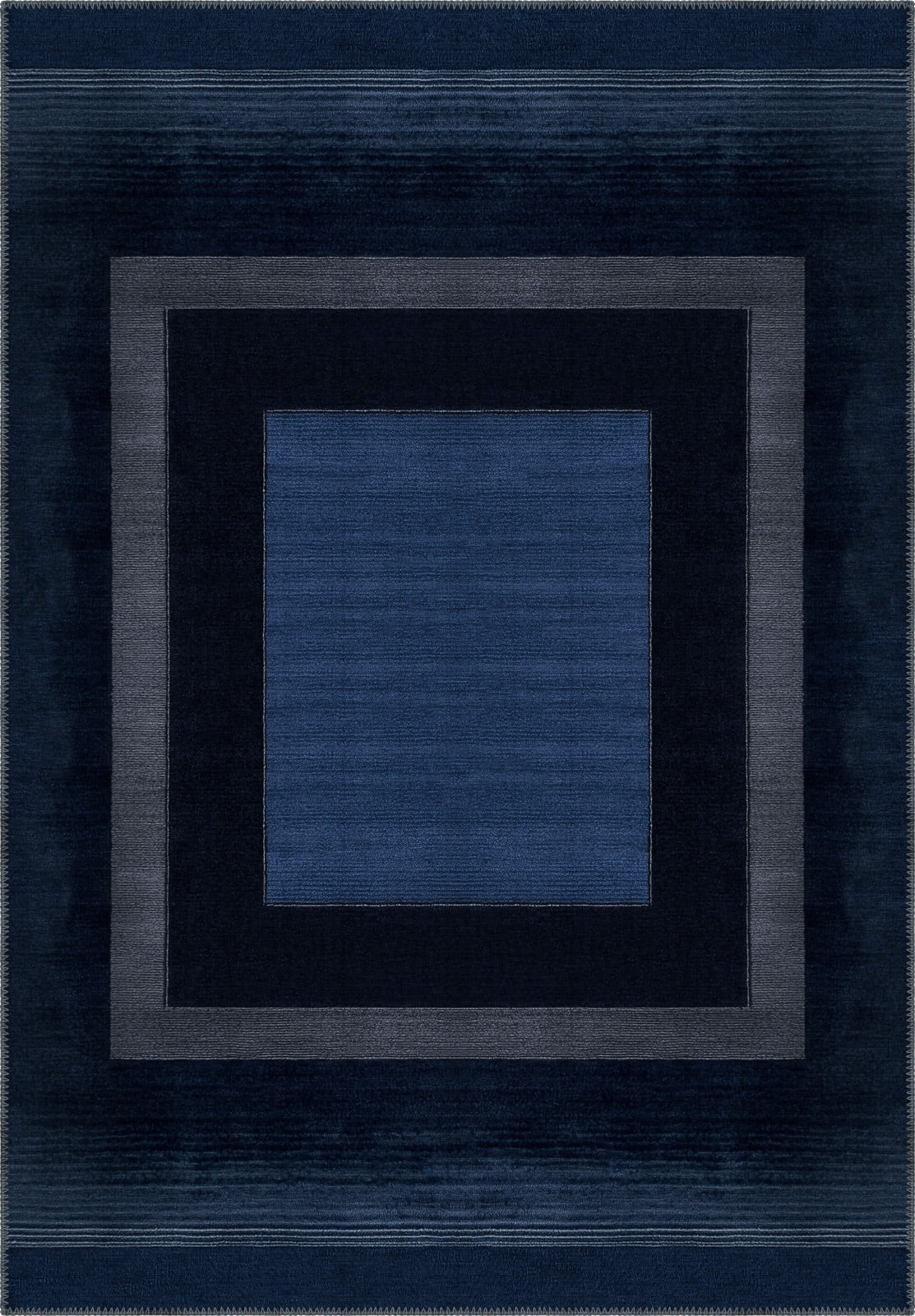 Mila Modern Navy Washable Rug