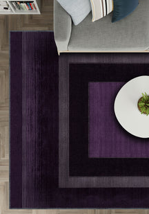 Mila Bordered Purple Washable Rug