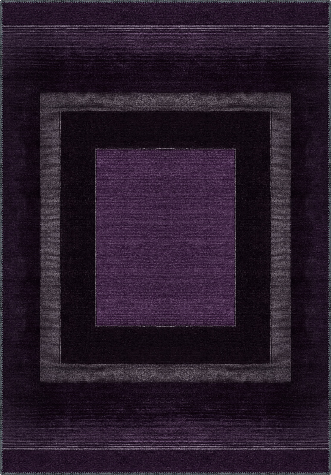 Mila Bordered Purple Washable Rug