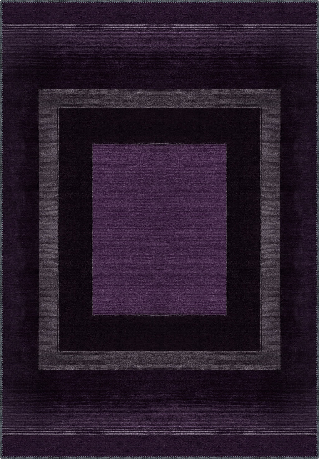 Mila Bordered Purple Washable Rug