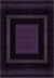 Mila Bordered Purple Washable Rug