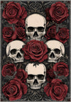 Eerie Halloween Skulls Rug