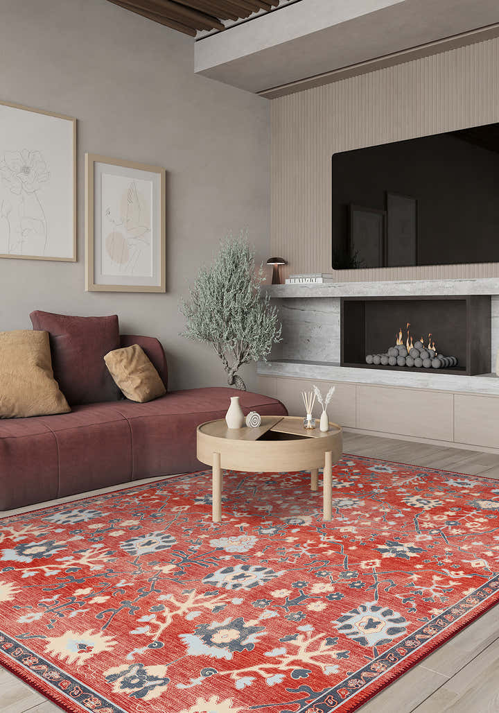 Sereya Coral Oushak Rug