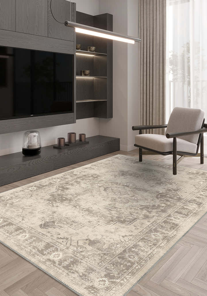 Selmira Beige Vintage Rug