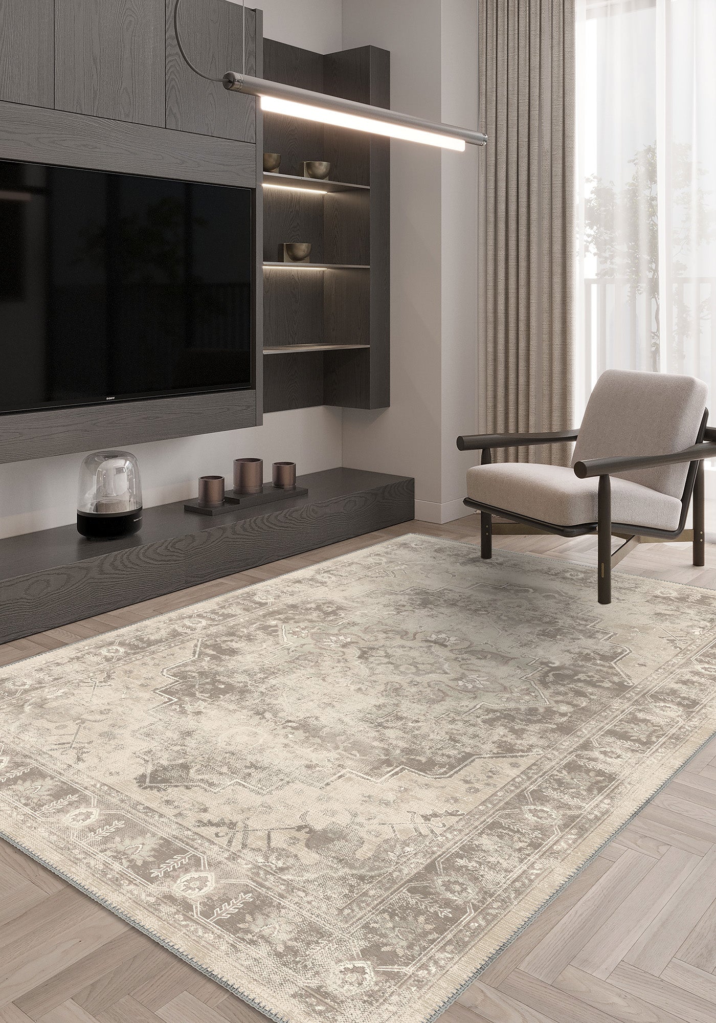 Selmira Beige Vintage Rug