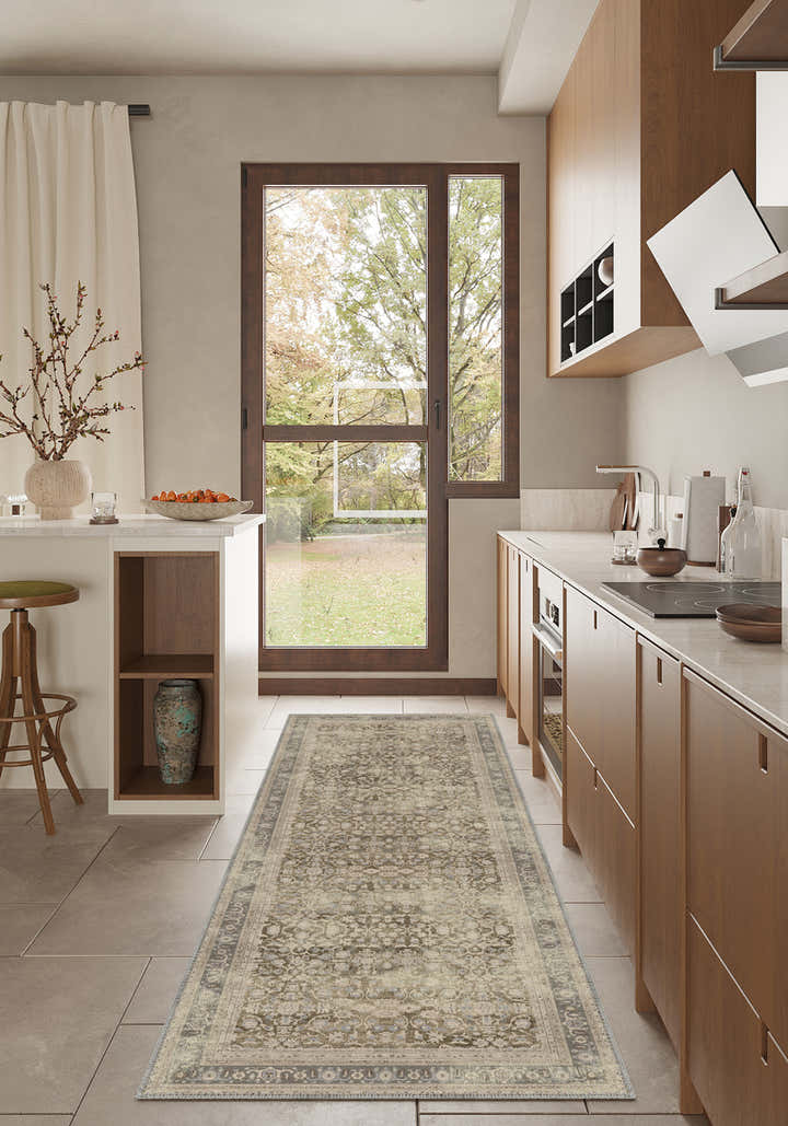 Sara Taupe Farmhouse Rug