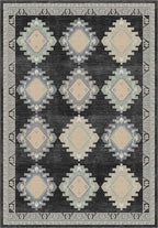 Taos Charcoal Navajo Inspired Rug