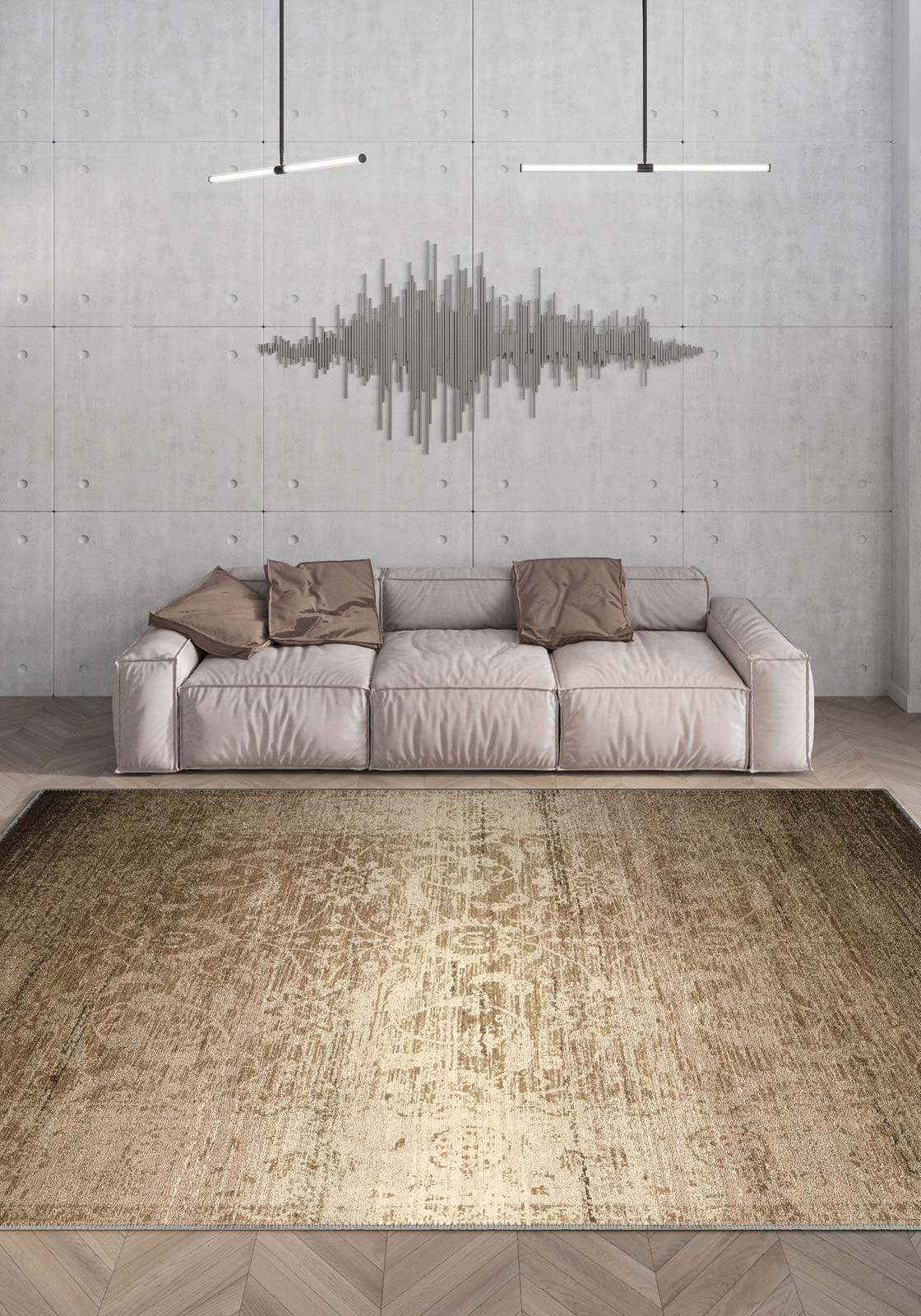 Eliana Brown Vintage Washable Rug