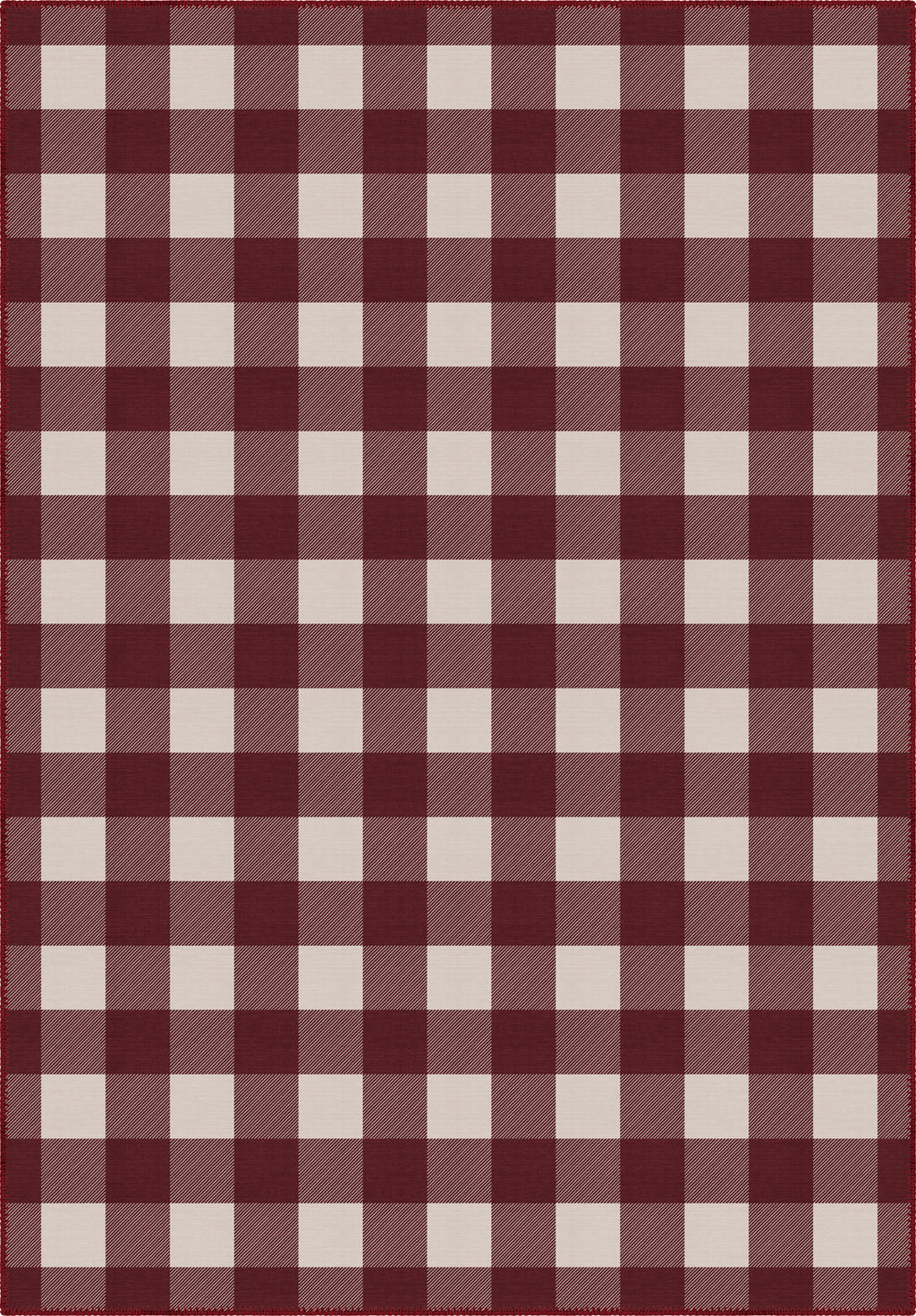 Jove Checkered Red Rug
