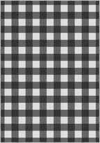 Jove Checkered Black and White Rug