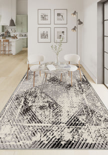 Briar Black Striped Rug