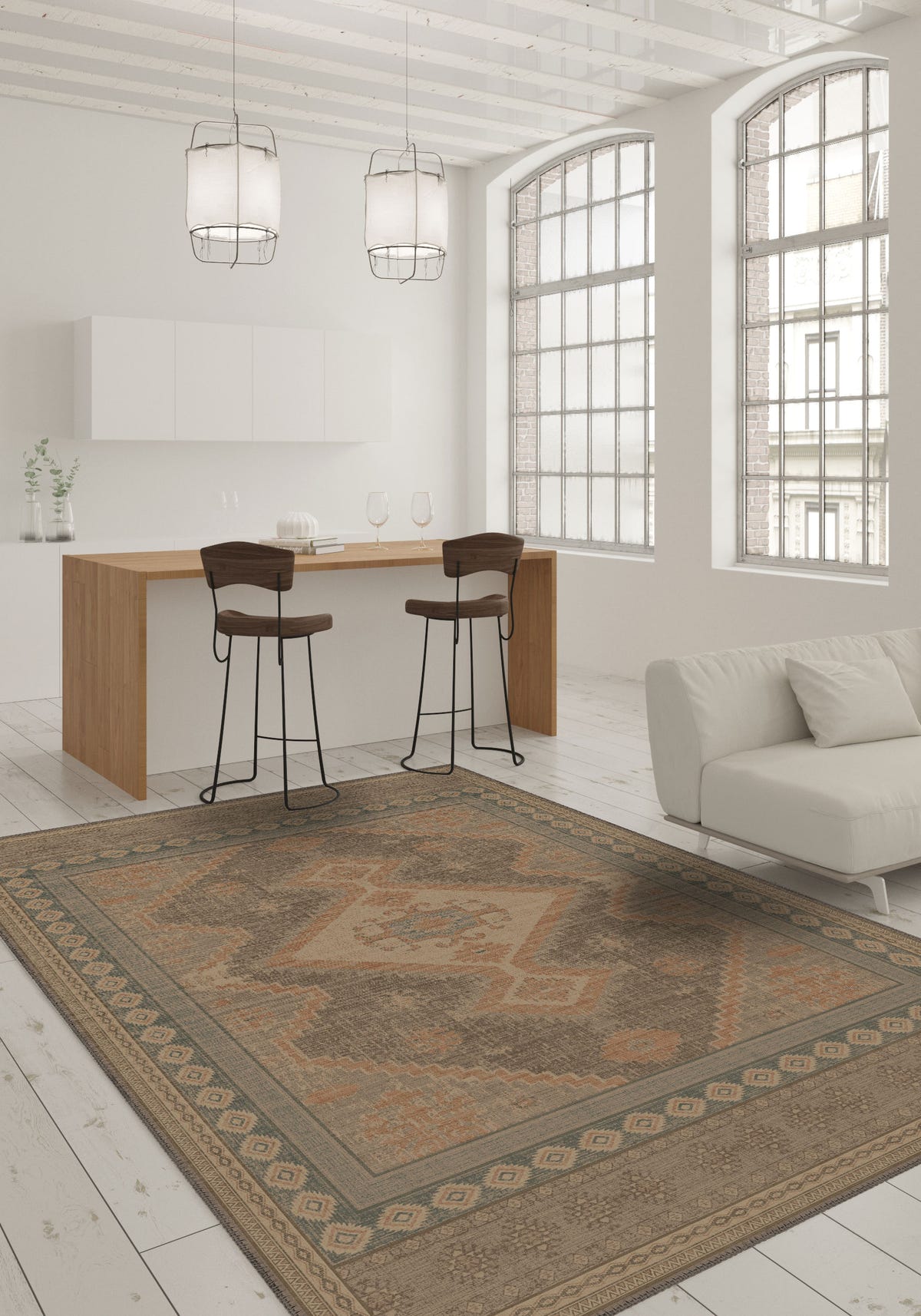 Magnus Brown Medallion Rug
