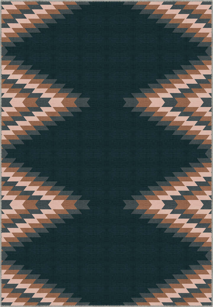 Cadmus Geometric Teal Rug