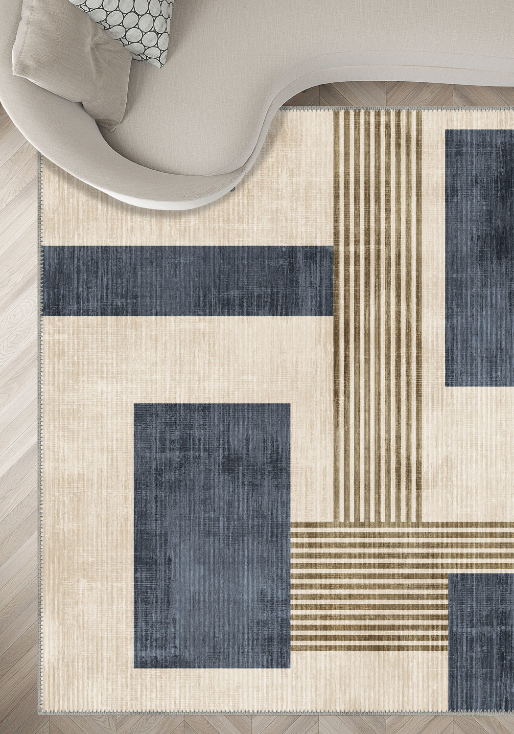 Morgana Beige Geometric Rug