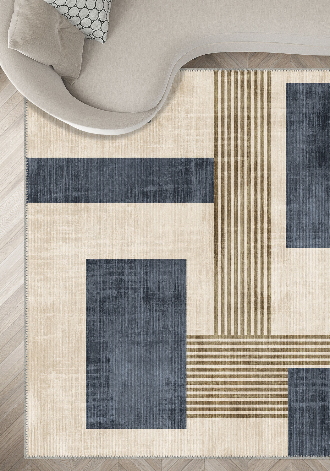 Morgana Beige Geometric Rug