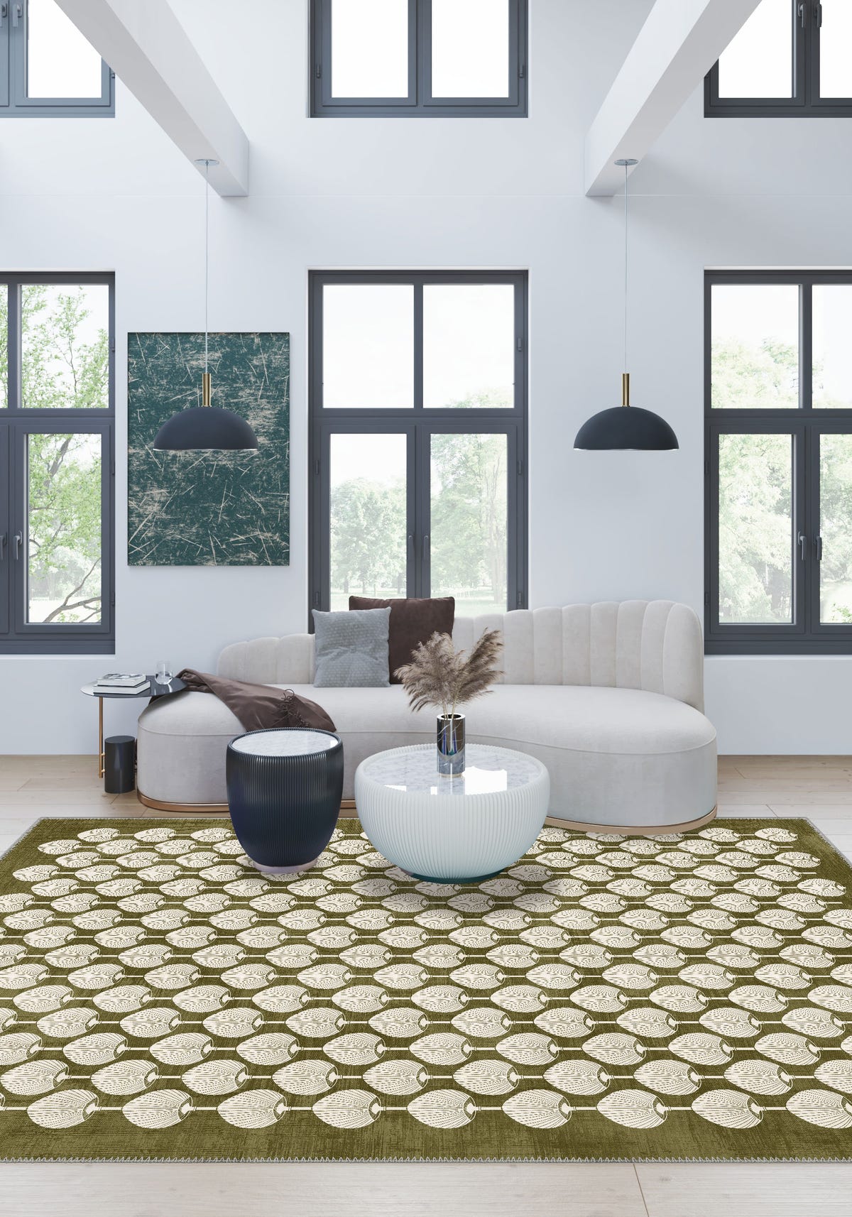 Solon Washable Green Rug