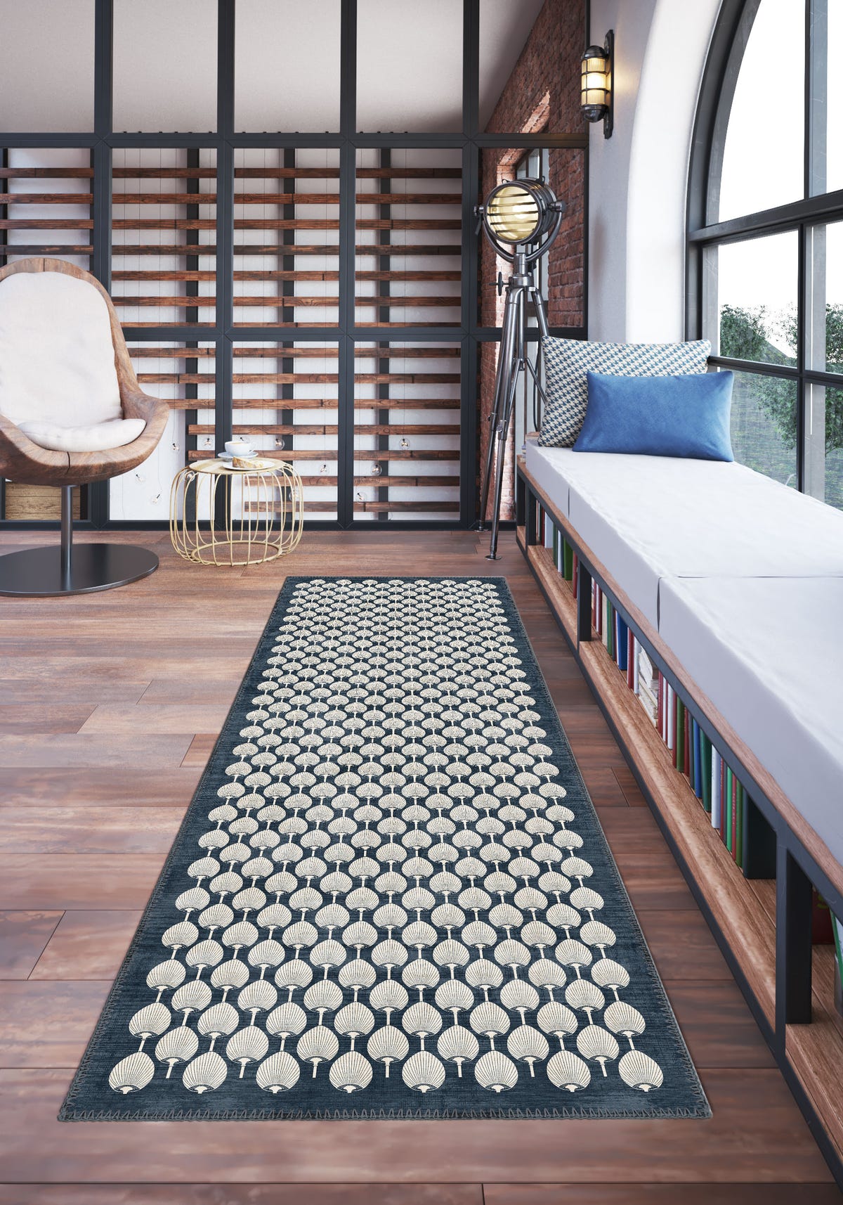 Solon Blue Modern Rug