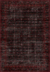 Anya Black Red Distressed Rug