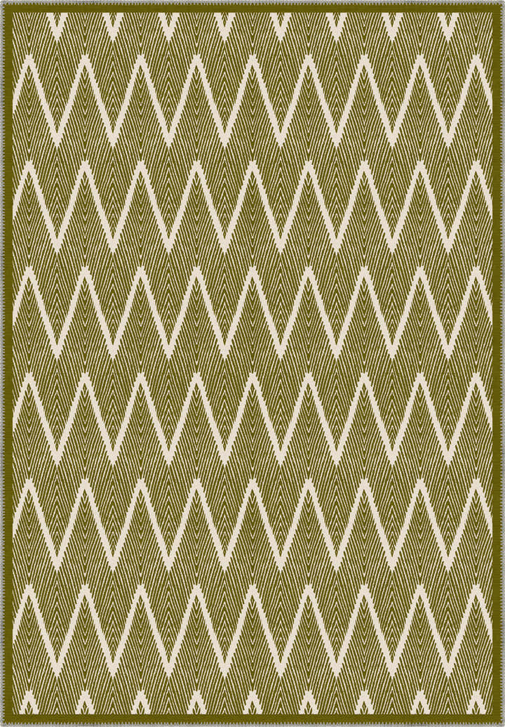 Siena Chevron Green Rug