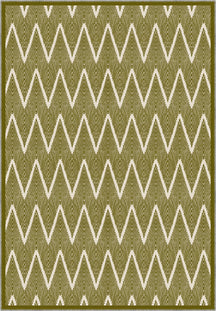 Siena Chevron Green Rug