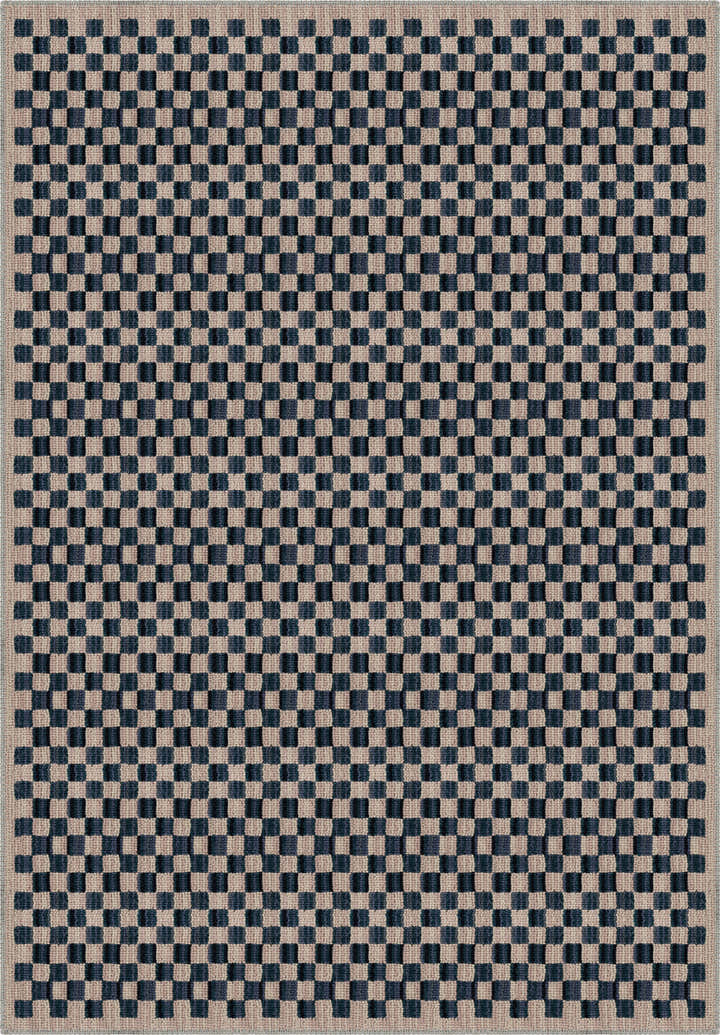 Ophelia Blue Checkered Rug