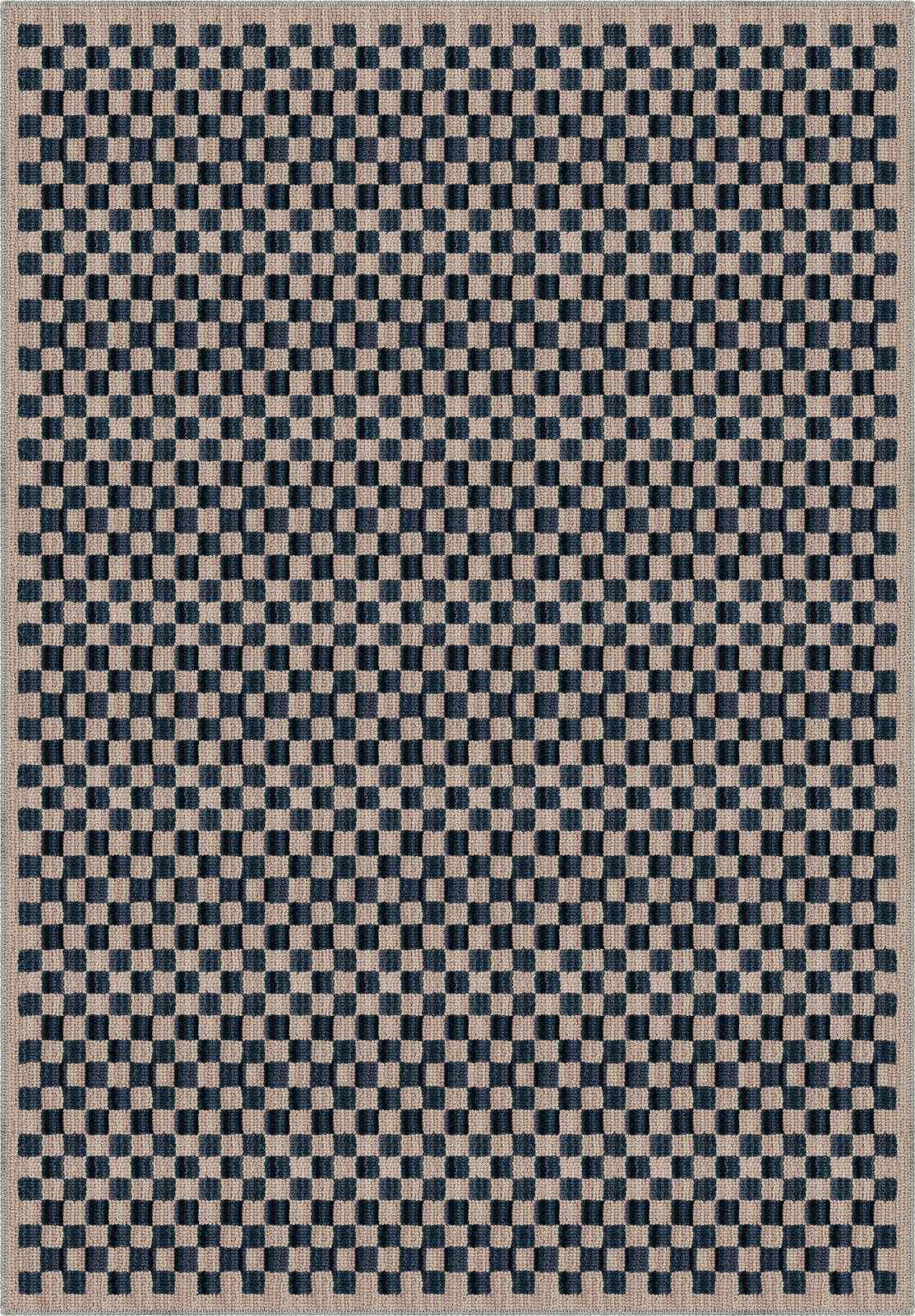 Ophelia Blue Checkered Rug