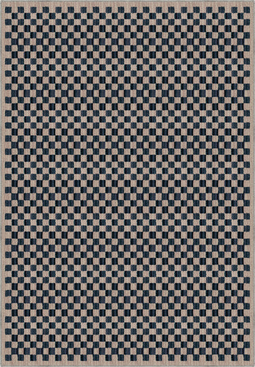 Ophelia Blue Checkered Rug