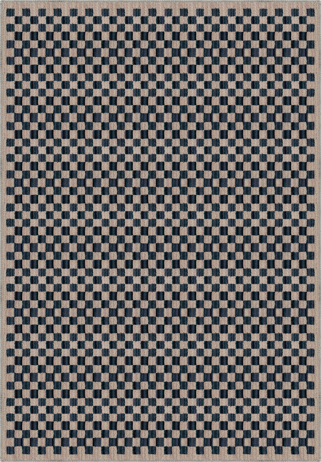 Ophelia Blue Checkered Rug