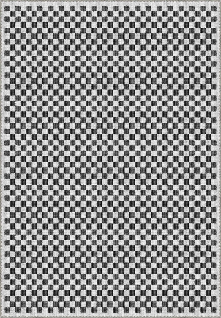Ophelia Black and White Checkered Rug